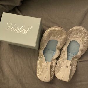 White Sparkle wedding flats! NWT